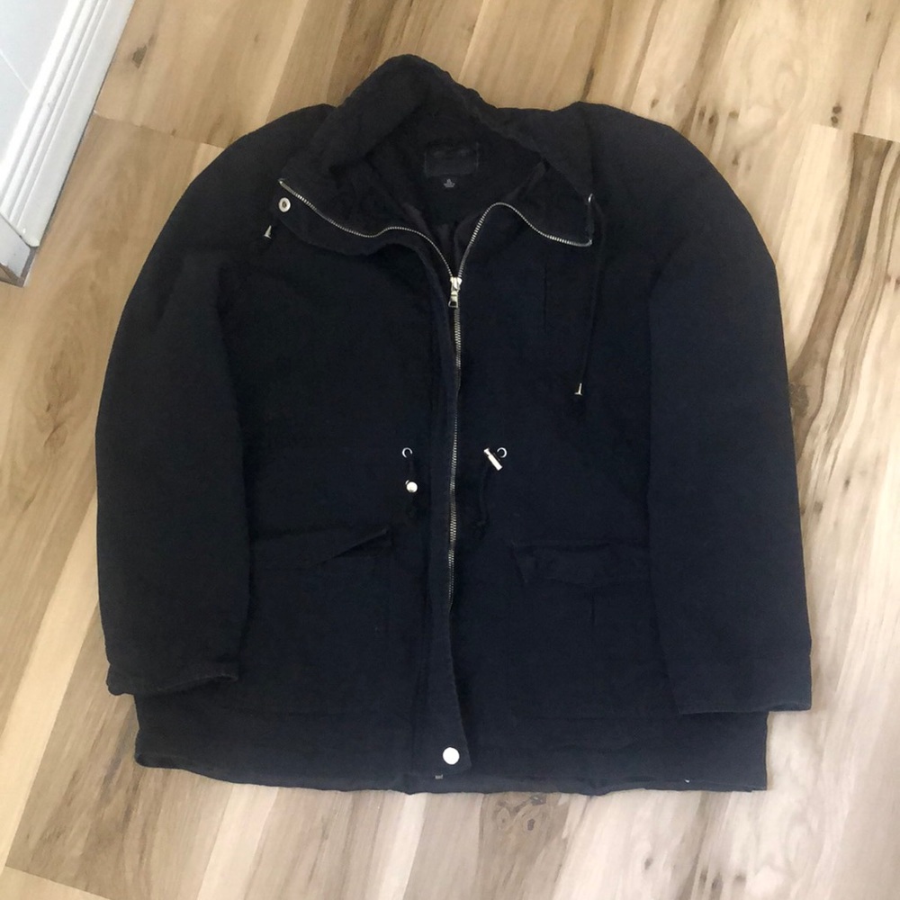 MISS LONDON WOMAN’S Black Zippered Lightweight 3 pocket Jacket. Size XL